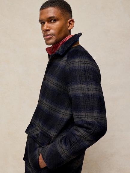 White Stuff Alton Check Shacket, Navy/Multi, Navy/Multi