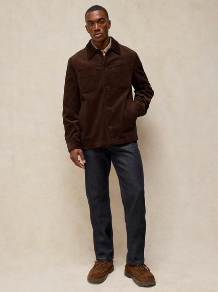 White Stuff Crosby Corduroy Shacket, Dark Brown, Dark Brown