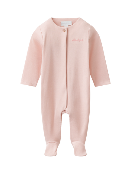 The White Company Baby Sleep Tight Sleepsuit, Pink, Pink