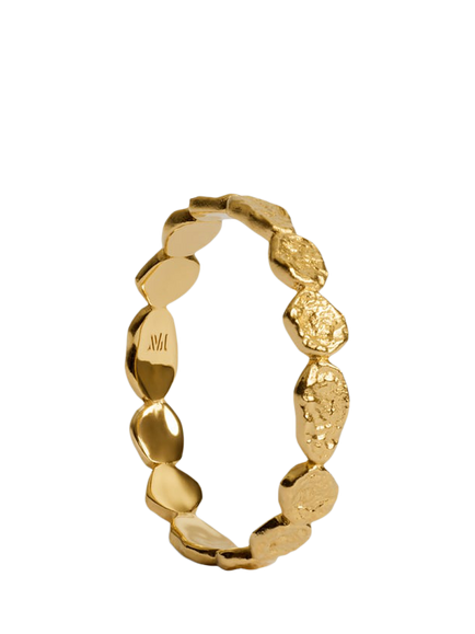 Monica Vinader Capri Pebble Mini Stack Ring, Gold, Gold