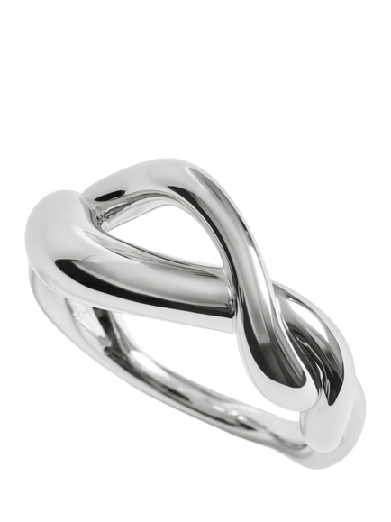 Monica Vinader Ochre Twist Knot Ring - view 2, Silver