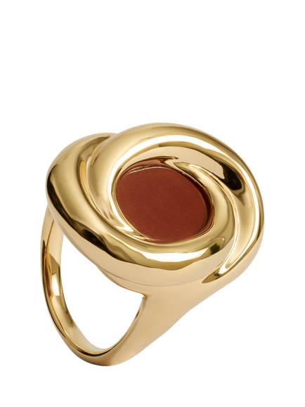 Monica Vinader Ochre Gemstone Ring, Gold, Gold