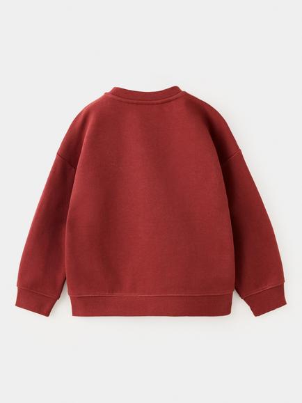 Mango Baby Embroidered Sweatshirt, Garnet - view 2, Garnet