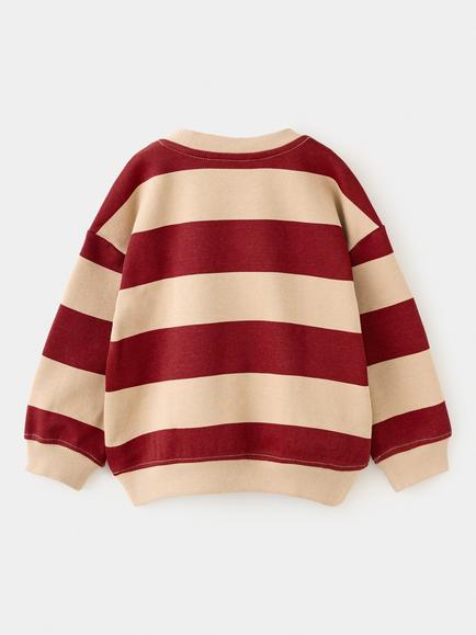 Mango Baby Striped Sweatshirt, Tobacco - view 2, Tobacco