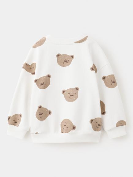 Mango Baby Bear Sweatshirt, Off White - view 2, Off White