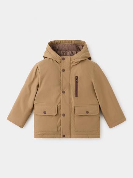 Mango Kids' Heritage Hooded Expedition Parka, Camel, Camel
