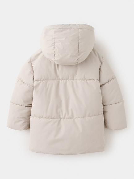 Mango Kids' Hooded Quilted Puffer Parka, Ice - view 2, Ice