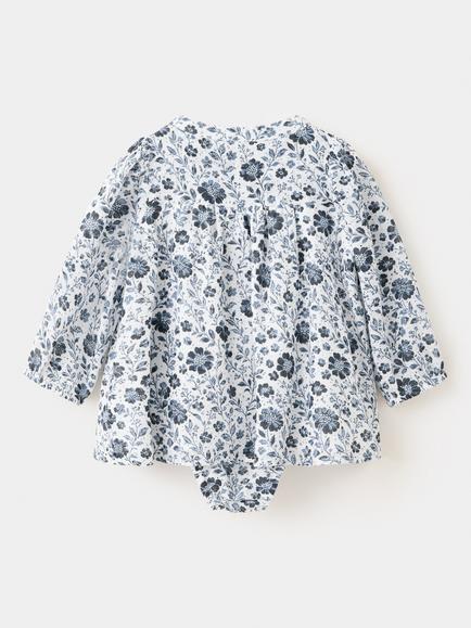 Mango Baby Floral Dress & Bloomers Set, Off White - view 2, Off White