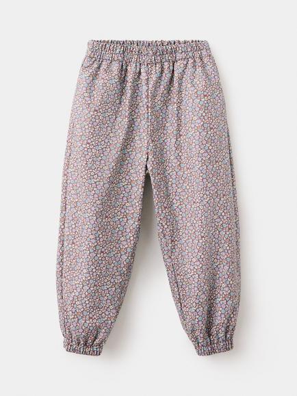 Mango Kids' Floral Print Joggers, Lavender, Lavender