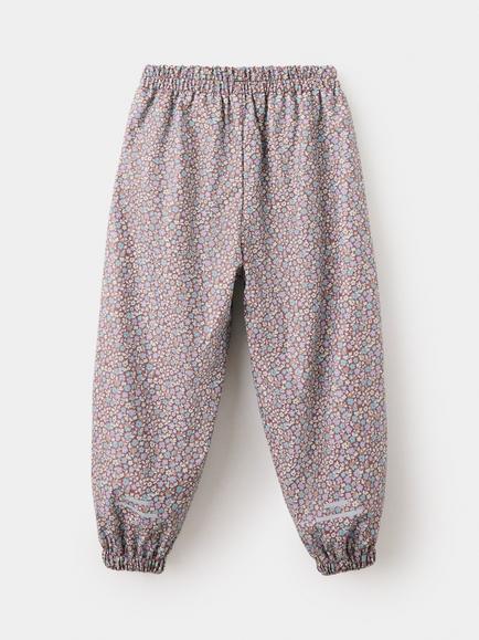 Mango Kids' Floral Print Joggers, Lavender - view 2, Lavender