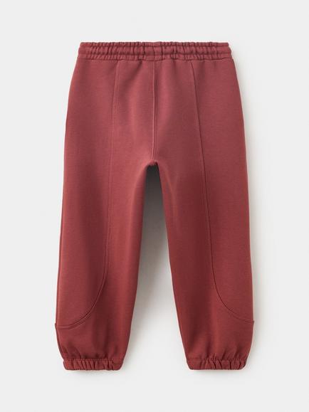 Mango Kids' Mid-Rise Seam Detail Joggers, Garnet - view 2, Garnet