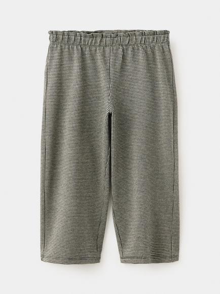 Mango Kids' Gathered Waist Straight Trousers, Brown, Brown