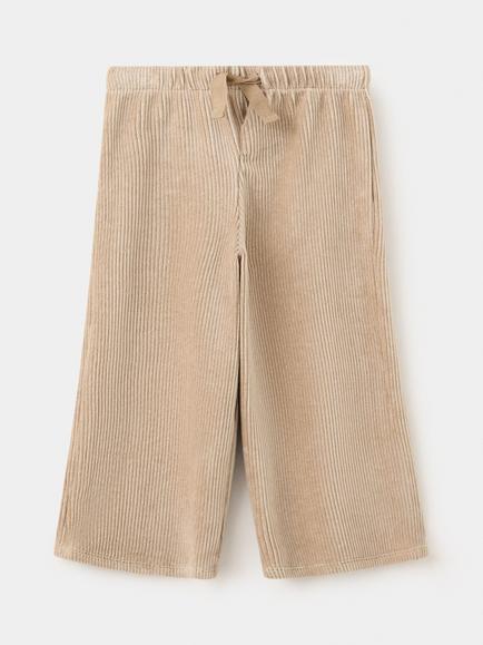 Mango Kids' Mid-Rise Wide Leg Culotte Trousers, Brown, Brown