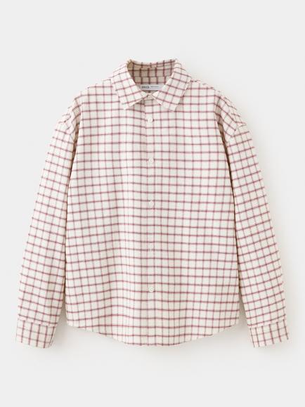 Mango Kids' Camisa Pure Cotton Long Sleeve Check Shirt, Raw, Raw