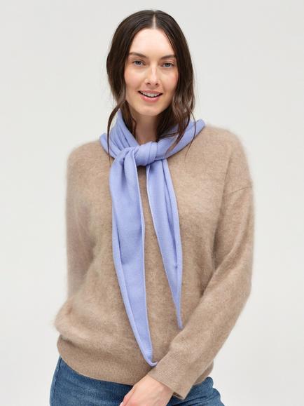 Chinti & Parker Wool Rich with Cashmere Triangle Scarf - view 2, Baby Blue