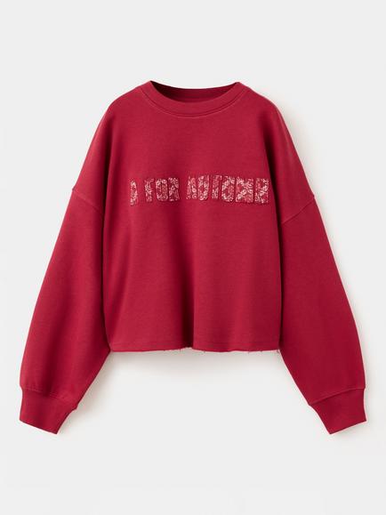 Mango Kids' Slogan Sweatshirt, Garnet, Garnet