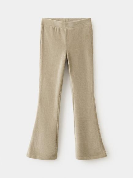 Mango Kids' Flared Leggings, Taupe