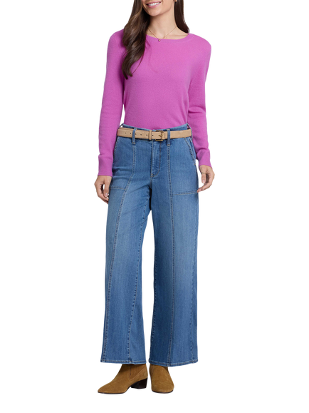 NYDJ Waist-Match™ Simone Utility Wide Leg Jeans, Redwood, Redwood