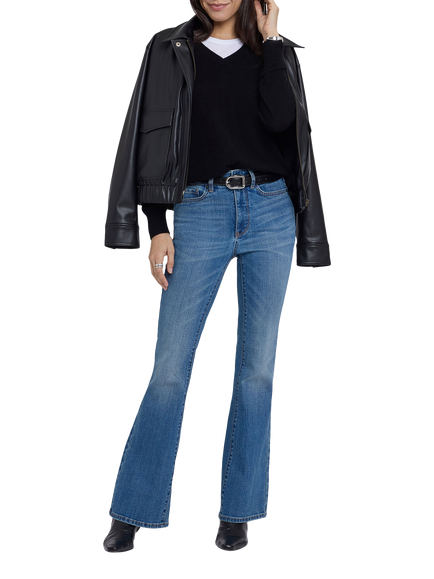 NYDJ Felicity High Rise Flared Jeans, Privet, Privet