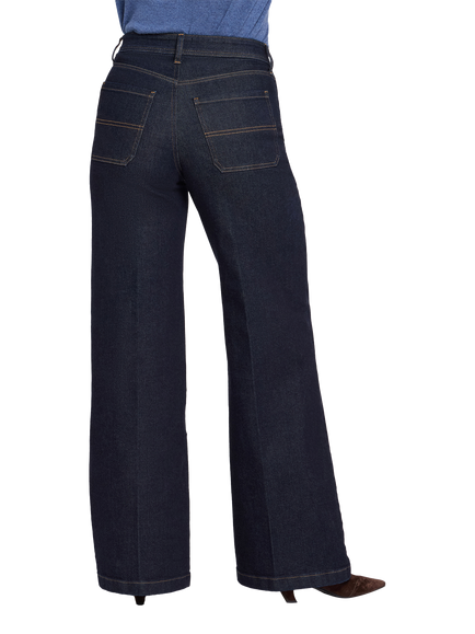 NYDJ Mia Palazzo Flared Jeans, Blue - view 2, Blue