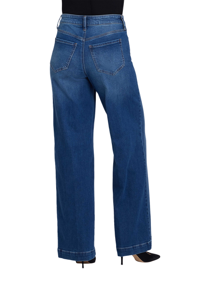 NYDJ Teresa High Rise Wide Leg Jeans, Blaze - view 2, Blaze