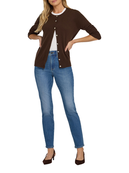 NYDJ Sheri High Rise Slim Straight Jeans, Agave