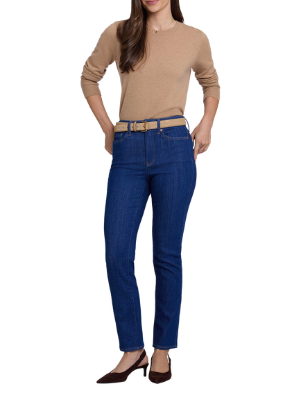 NYDJ Sheri High Rise Slim Straight Jeans, Blue Rinse, Blue Rinse
