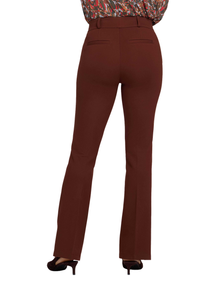 NYDJ Sculpt-Her Collection Pull-On Flared Trousers, Chocolate Fondant - view 2, Chocolate Fondant