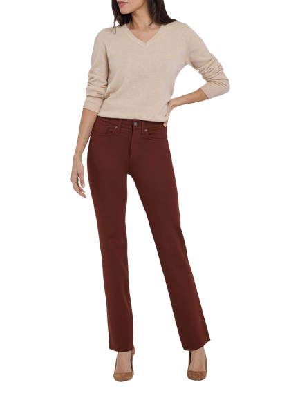 NYDJ Marilyn Sculpt-Her™ Ponte Knit Trousers, Chocolate Fondant
