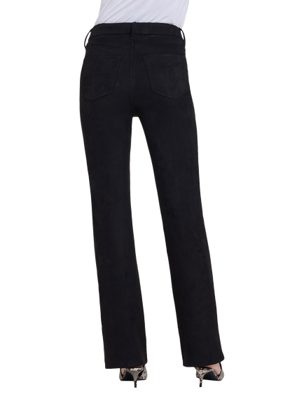 NYDJ Sculpt Her Faux Suede Brooklyn Bootcut Trousers - view 2, Black