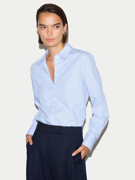 Jigsaw Classic Stripe Cotton Shirt, Blue, Blue