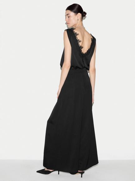 Jigsaw Satin Pleated Trousers, Black - view 2, Black