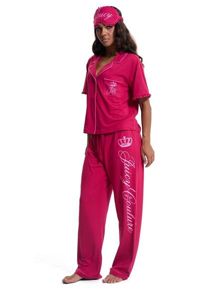 Juicy Crown Frill Pyjama Set, Persian Red, Persian Red
