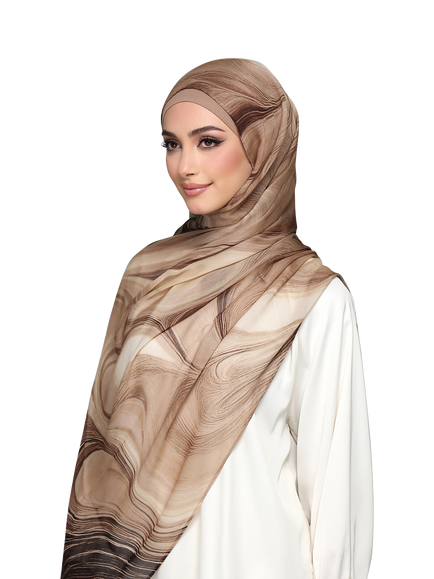 Bokitta Woven Modal Scarf, Latte Art, Latte Art