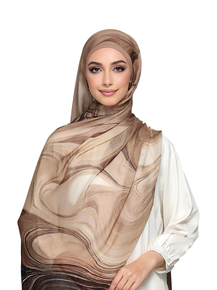 Bokitta Coffee Collection Scarf, Latte Art, Latte Art