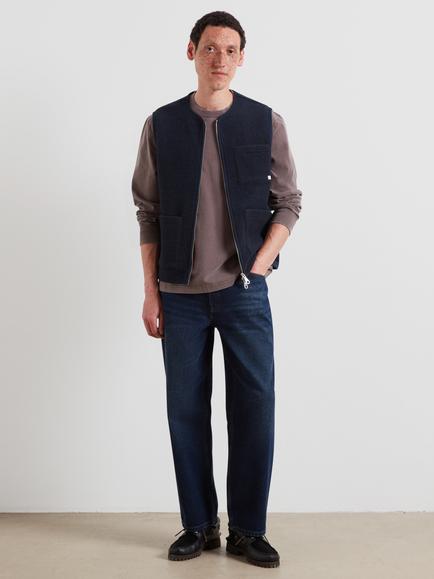 Farah Myles Wool Rich Gilet, True Navy - view 2, True Navy