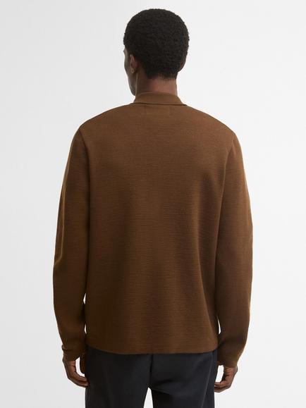 Barbour Florcombe Cardigan, Dk Sand - view 2, Dk Sand