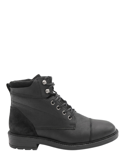 Jones Bootmaker Dusseldorf Lace Up Leather Boots, Black, Black