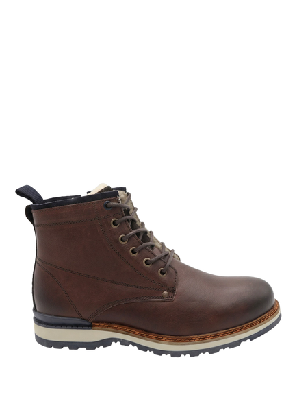 Jones Bootmaker Ealing Wide Fit Leather Ankle Boots, Brown, Brown