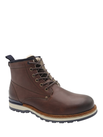 Jones Bootmaker Ealing Wide Fit Leather Ankle Boots, Brown - view 2, Brown