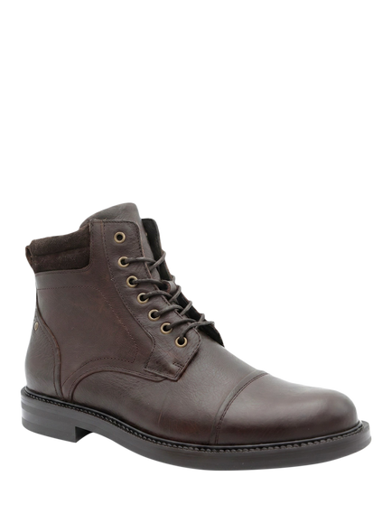 Jones Bootmaker Eugene Leather Lace Up Boots, Brown - view 2, Brown