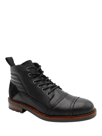 Jones Bootmaker Everett Wide Fit Leather Ankle Boots, Black - view 2, Black