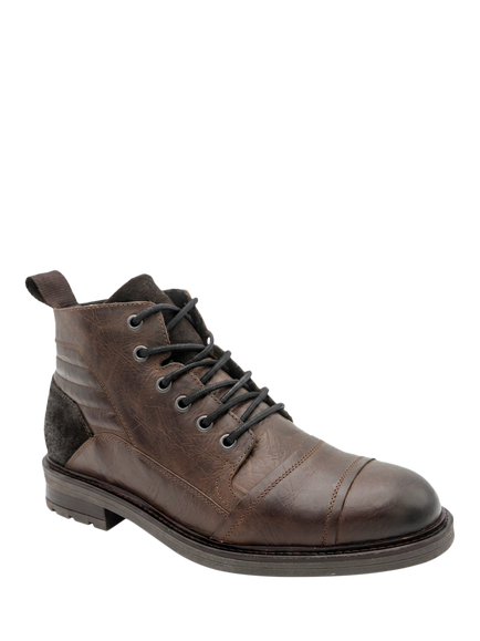 Jones Bootmaker Everett Wide Fit Leather Ankle Boots, Black - view 2, Dark Brown