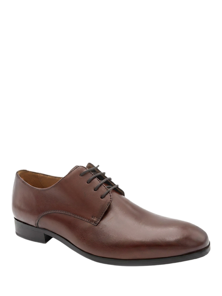 Jones Bootmaker Melvin Leather Oxford Shoes, Chestnut - view 2, Chestnut