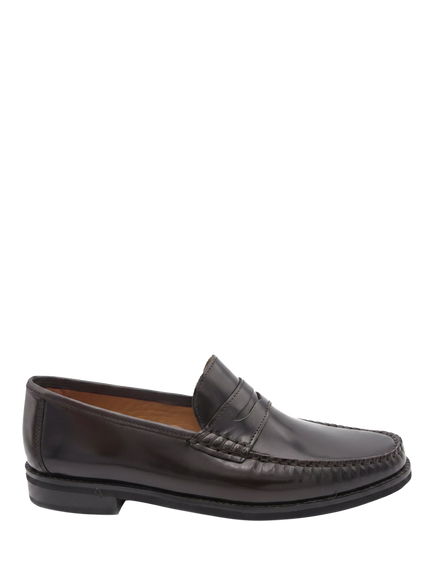 Jones Bootmaker Quennell Leather Penny Loafers, Burgundy, Burgundy
