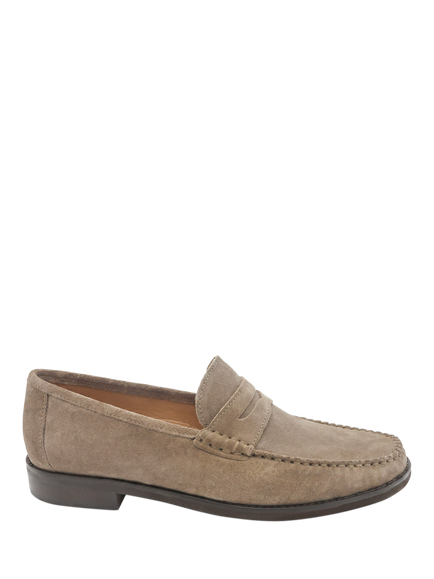 Jones Bootmaker Quennell Leather Penny Loafers, Taupe, Taupe