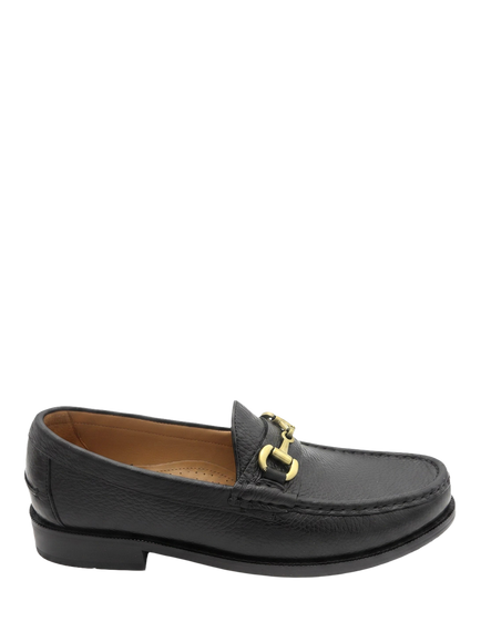 Jones Bootmaker Roan Leather Slip-On Loafers, Black, Black
