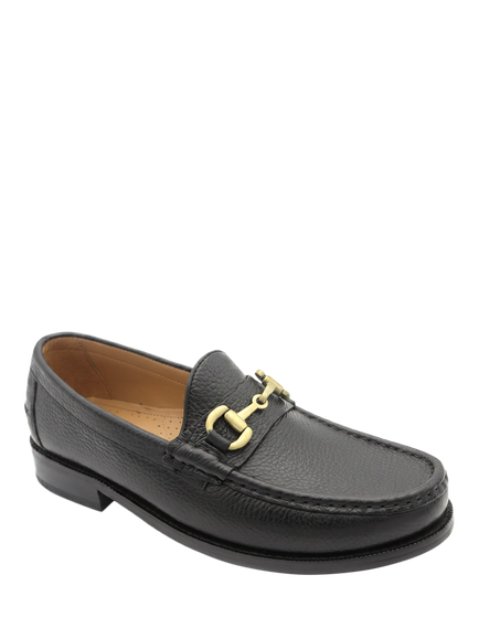 Jones Bootmaker Roan Leather Slip-On Loafers, Black - view 2, Black