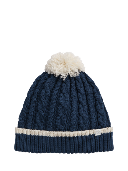 MORI Baby Cotton Blend Chunky Knit Beanie Hat, Pageant Blue, Pageant Blue