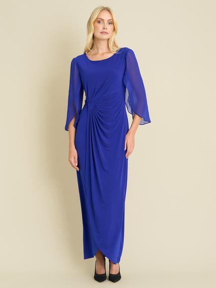 Gina Bacconi Iulia Printed Sheath Dress, Cobalt, Cobalt